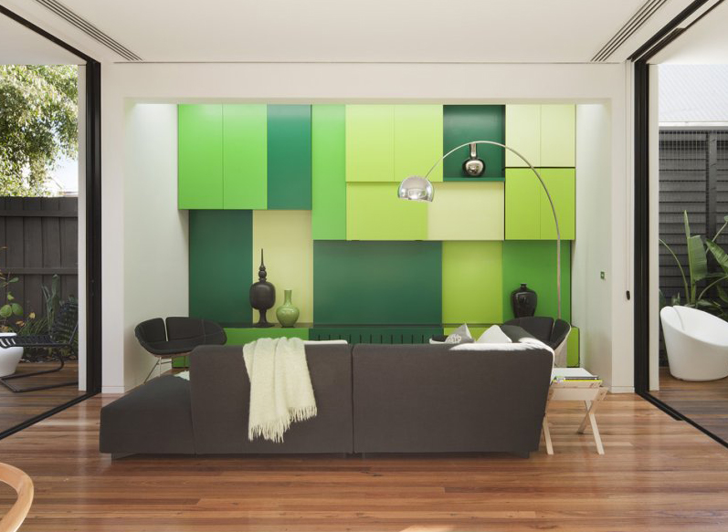 Зеленый цвет в дизайне интерьера