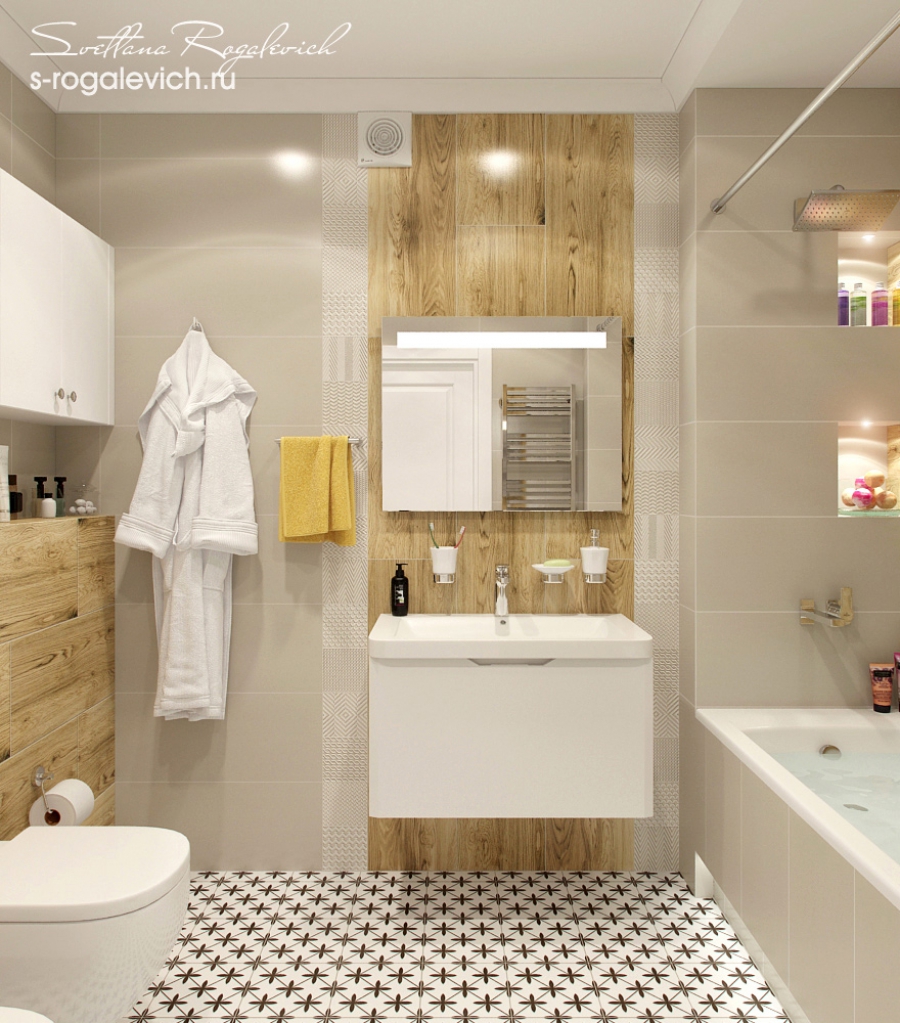 Дизайн интерьера ванной комнаты: организация малого пространства
